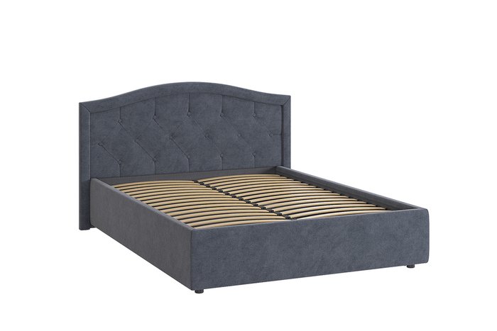 Кровать Верона 2 140х200 темно-синего цвета без подъемного механизма - купить Кровати для спальни по цене 28780.0