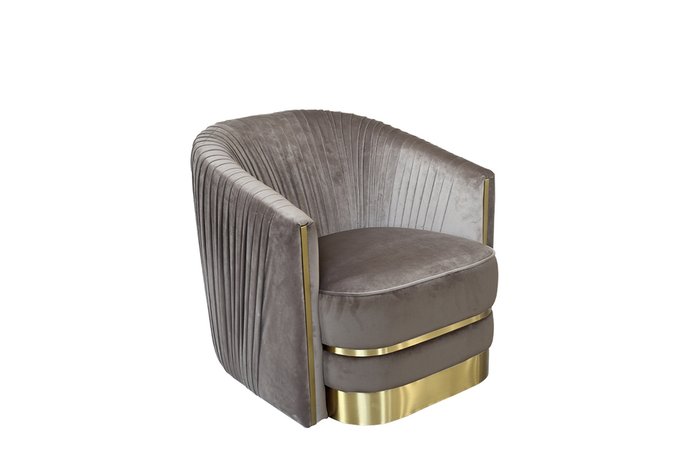  Кресло серо-коричневого цвета - купить Интерьерные кресла по цене 100600.0