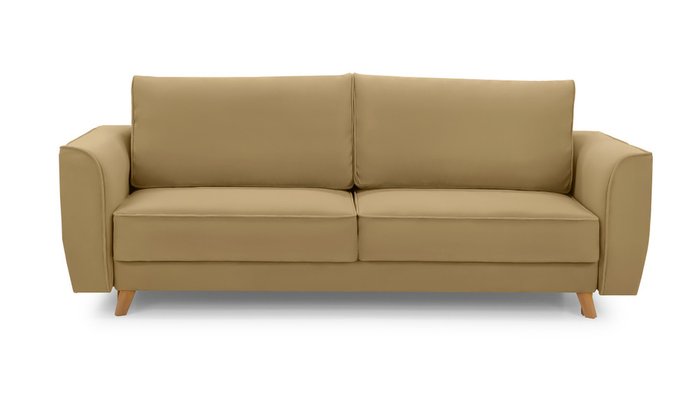 Прямой диван-кровать Майами Лайт светло-коричневого цвета
