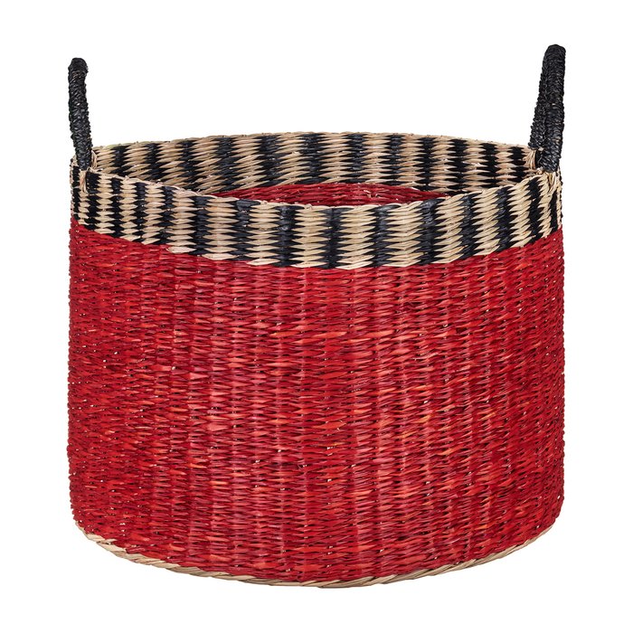 Корзина TamTam красно-бежевого цвета - купить Плетеные корзины по цене 4700.0