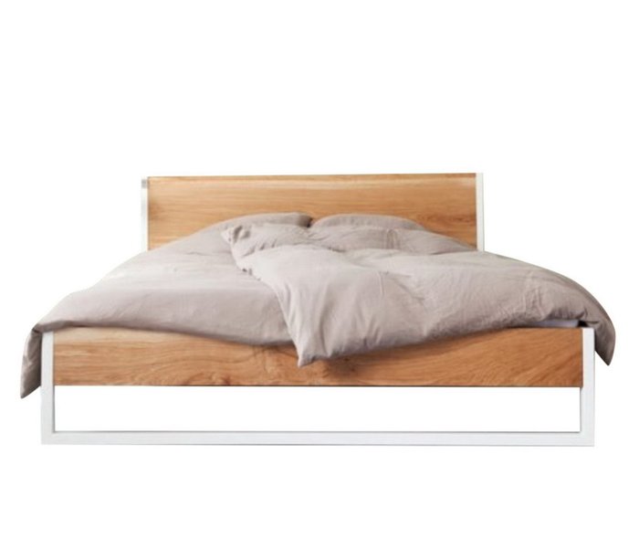 Кровать Ардено 140х200 бело-коричневого цвета