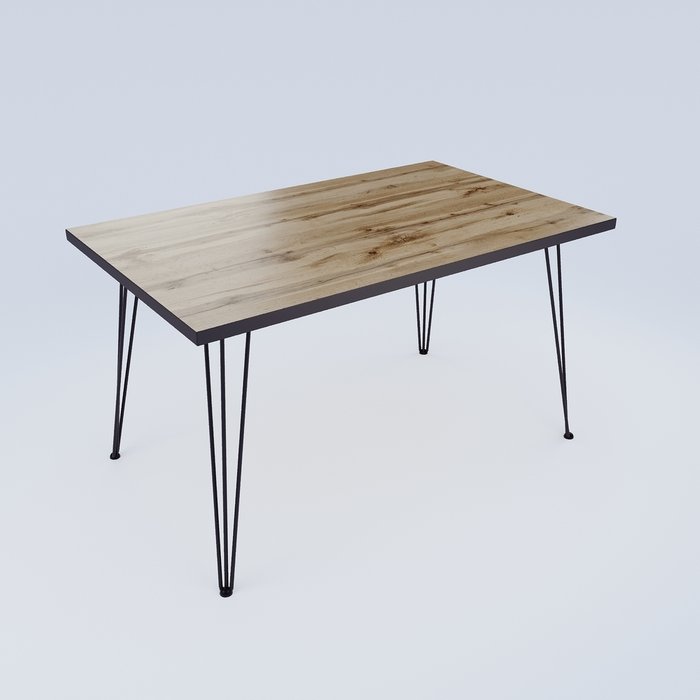 Обеденный стол 90 цвета Дуб вотан с антрацитовой кромкой - купить Обеденные столы по цене 5470.0