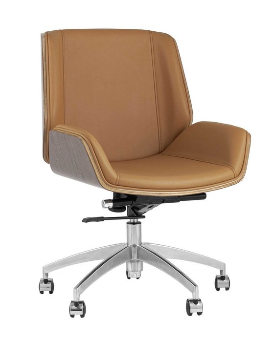 Офисное кресло Top Chairs Crown коричневого цвета