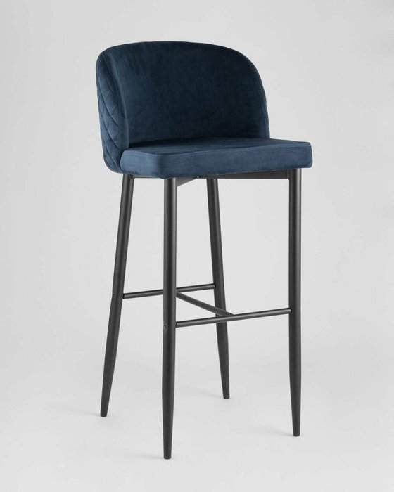 Барный стул Оскар синего цвета - купить Барные стулья по цене 11990.0