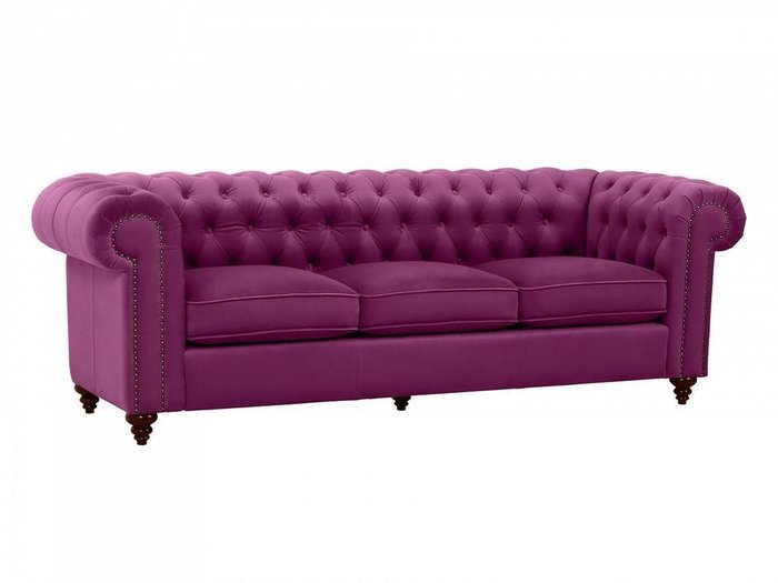 Диван Chester Classic пурпурного цвета  - купить Прямые диваны по цене 106830.0