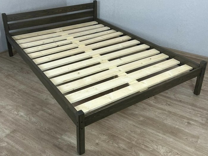 Кровать Классика сосновая 140х200 цвета венге - купить Кровати для спальни по цене 11199.0