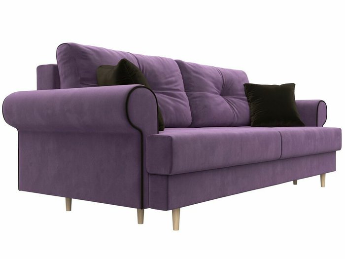 Прямой диван-кровать Сплин сиреневого цвета - лучшие Прямые диваны в INMYROOM