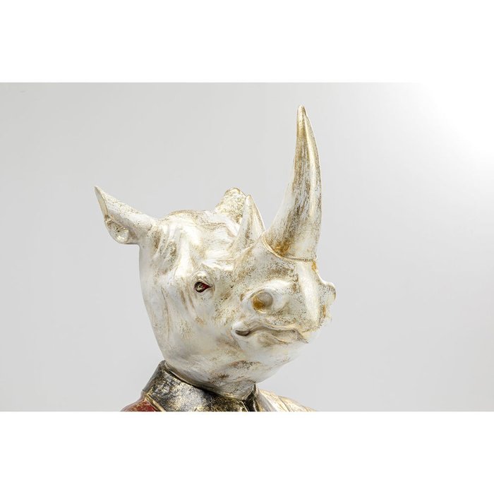 Статуэтка Rhino бело-золотого цвета - лучшие Фигуры и статуэтки в INMYROOM