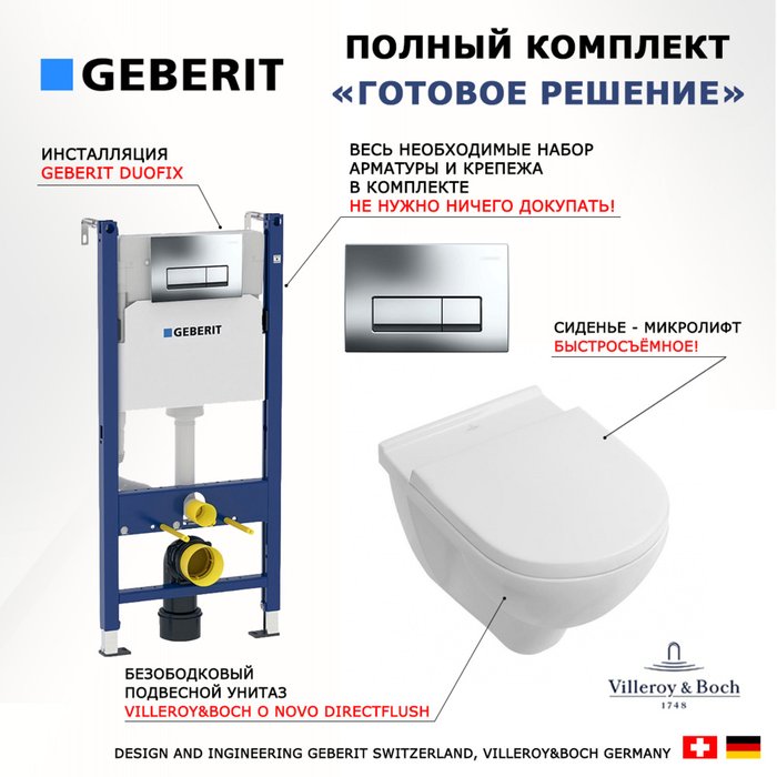 Комплект 3 в 1 инсталляция Duofix