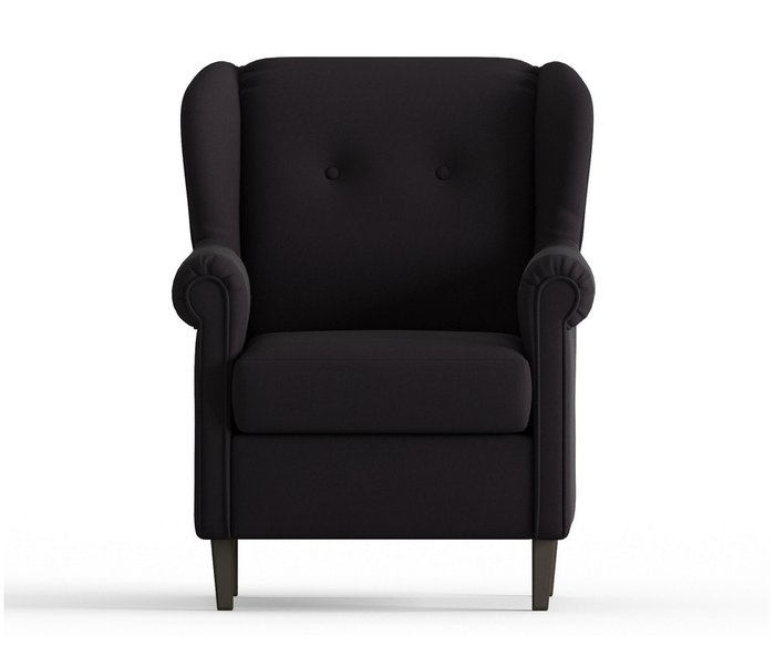 Кресло из велюра Леон черного цвета - купить Интерьерные кресла по цене 15990.0