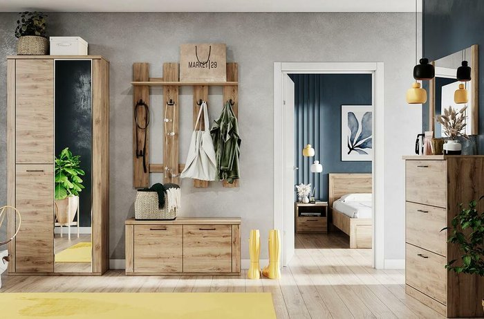 Тумба для обуви Doorset бежевого цвета - купить Тумбы для обуви высокие по цене 12699