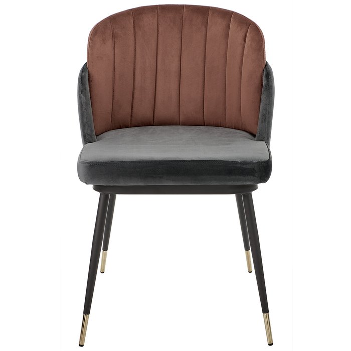 Стул Peki тёмно-серого и терракотового цвета - купить Обеденные стулья по цене 20450.0