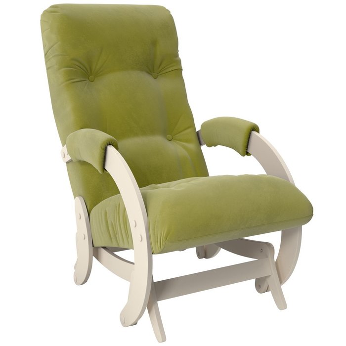 Кресло-глайдер Модель 68 с обивкой зеленого цвета