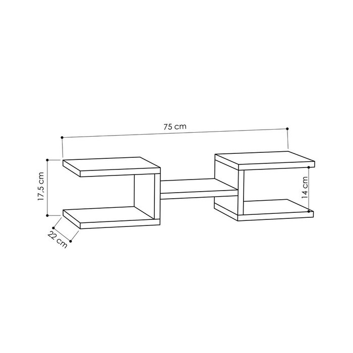 Набор из двух полок Shelf Set темно-серого цвета - лучшие Полки в INMYROOM Набор из двух полок Shelf Set темно-серого цвета - лучшие Полки в INMYROOM