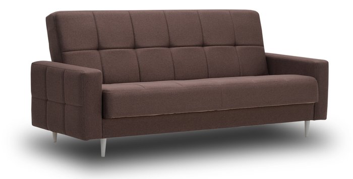 Диван-кровать Виконт коричневого цвета - купить Прямые диваны по цене 17430.0