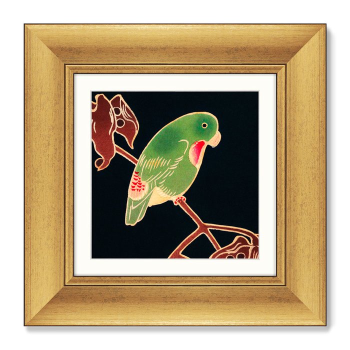 Набор из 2-х репродукций картин в раме Red and Green Parrots, 1900г. - купить Картины по цене 14998.0