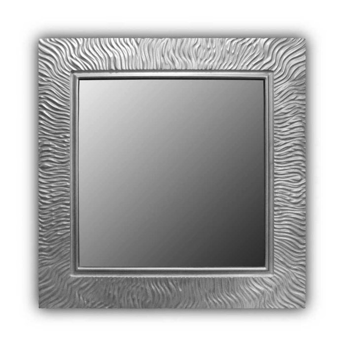 Настенное зеркало WAVE QU silver
