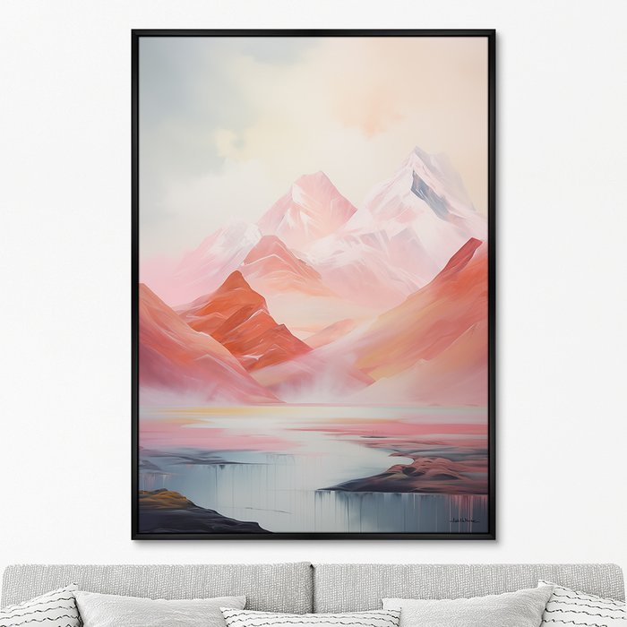 Репродукция картины Landscape collection, Pink Mountains, No 2, 2024г. - купить Картины по цене 24999.0