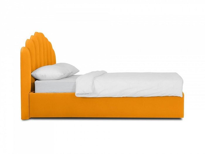 Кровать Queen Sharlotta 160х200 горчичного цвета с подъемным механизмом - лучшие Кровати для спальни в INMYROOM
