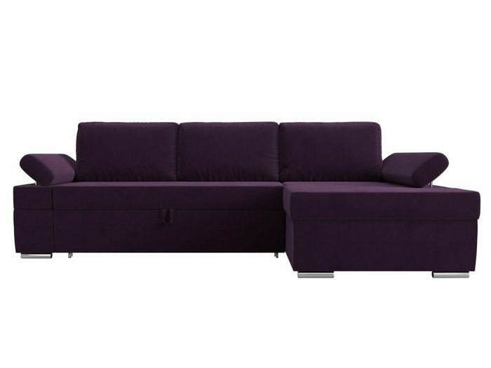 Угловой диван-кровать Канкун фиолетового цвета правый угол - купить Угловые диваны по цене 72999.0