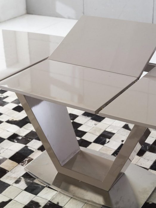   Раздвижной стол-трансформер темно-бежевого цвета - купить Обеденные столы по цене 65800.0