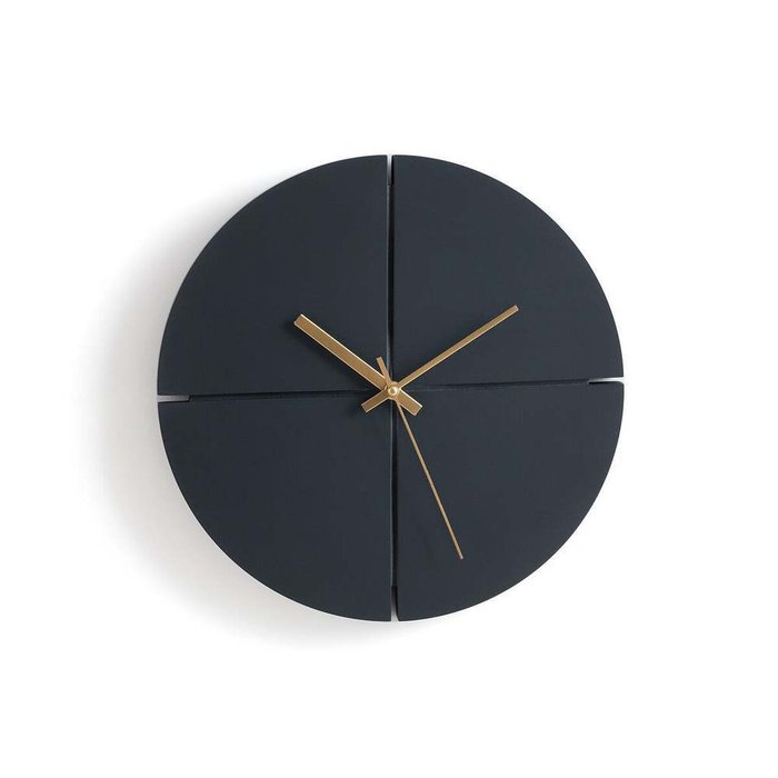 Часы настенные круглые с резным узором Ora серого цвета