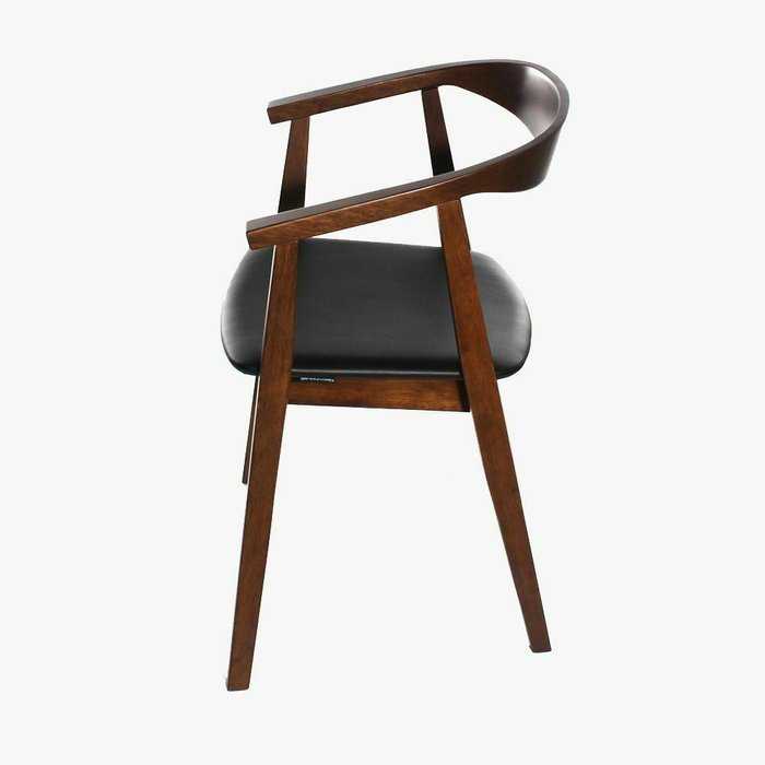 Стул с подлокотниками Джон черно-коричневого цвета - лучшие Обеденные стулья в INMYROOM