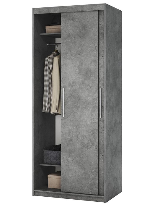 Шкаф-купе Эконом 90 серого цвета - лучшие Шкафы-купе в INMYROOM