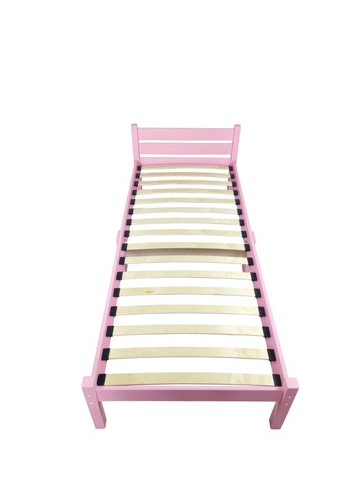 Кровать Компакт сосновая с ортопедическим основанием 80х200 розового цвета - лучшие Кровати для спальни в INMYROOM