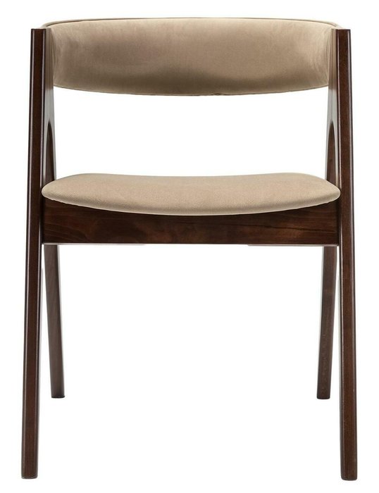Стул-кресло Kaede бежевого-коричневого цвета - купить Обеденные стулья по цене 16490.0