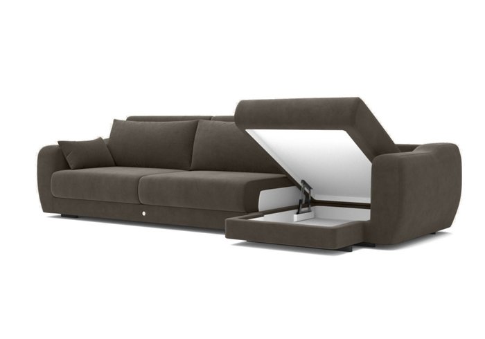 Угловой диван-кровать черного цвета - купить Угловые диваны по цене 305000.0
