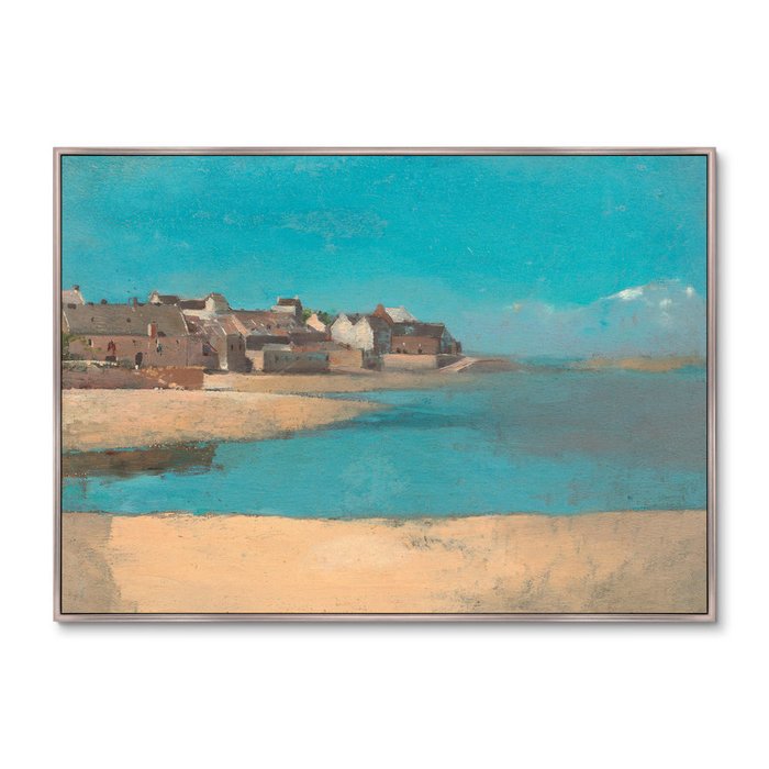 Репродукция картины Village by the Sea in Brittany, 1880г - купить Картины по цене 21999.0