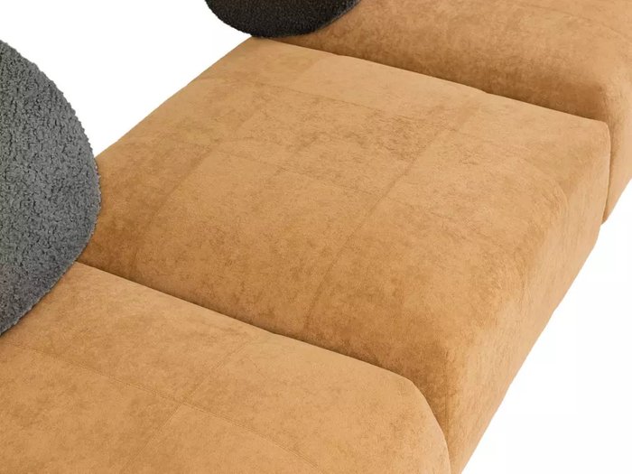 Модульный диван Trevi коричнево-черного цвета - лучшие Прямые диваны в INMYROOM