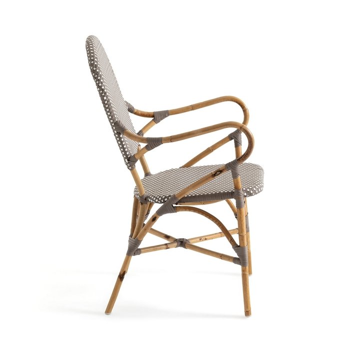 Кресло из стеблей ротанга Bistro коричневого цвета - лучшие Садовые стулья в INMYROOM