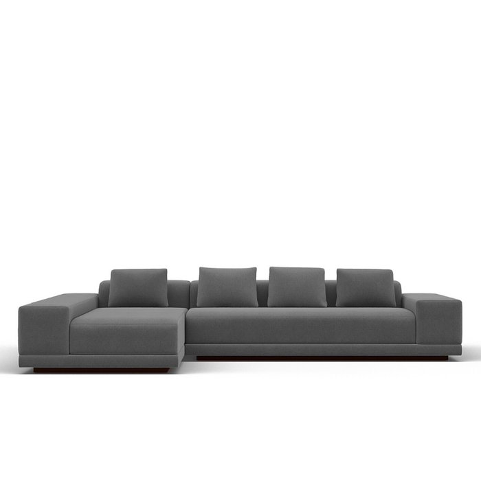 Угловой модульный диван Maroon серого цвета - купить Угловые диваны по цене 256100.0