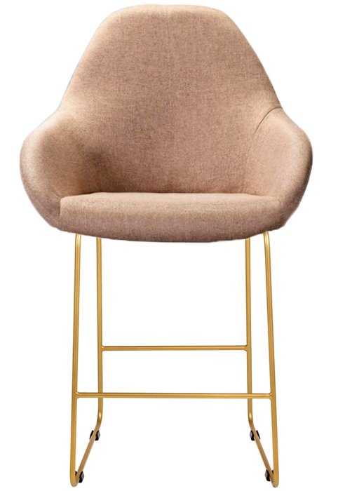 Стул полубарный Kent золотисто-бежевого цвета - лучшие Барные стулья в INMYROOM