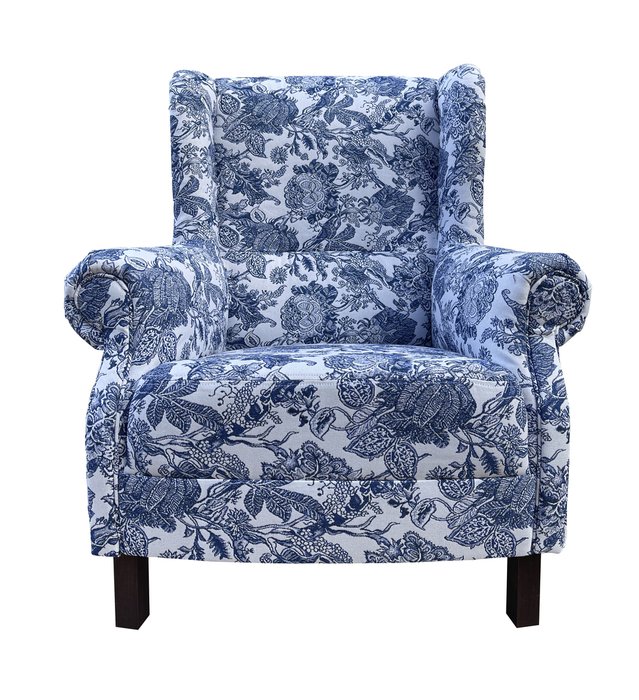 Кресло Голландия бело-синего цвета - лучшие Интерьерные кресла в INMYROOM