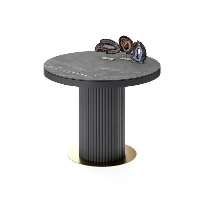 Раздвижной обеденный стол Меб M со столешницей цвета черный мрамор - купить Обеденные столы по цене 170940.0