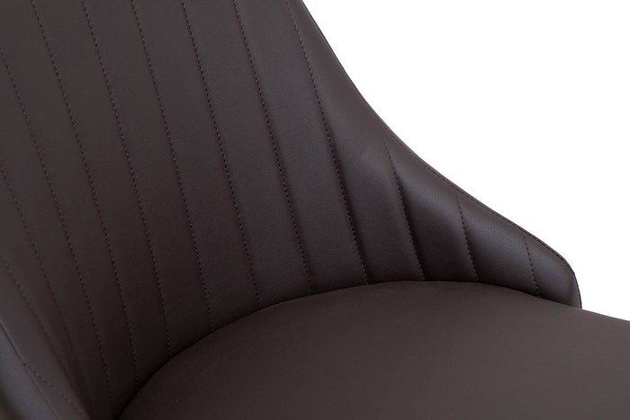 Стул из экокожи темно-коричневого цвета - лучшие Обеденные стулья в INMYROOM