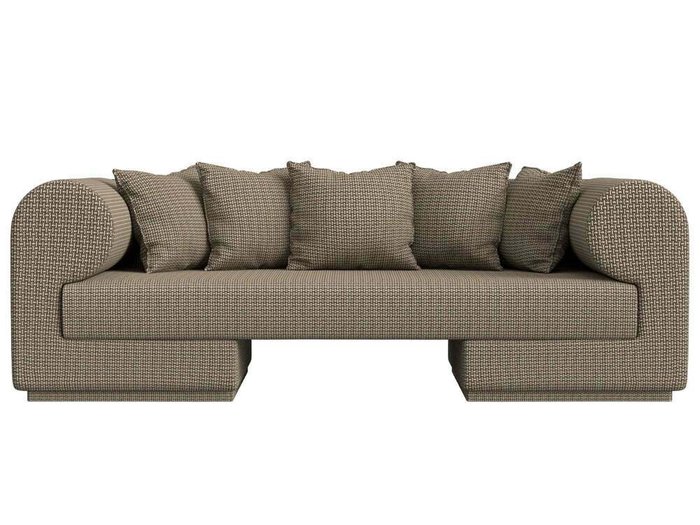 Прямой диван Кипр бежево-коричневого цвета - купить Прямые диваны по цене 47999.0