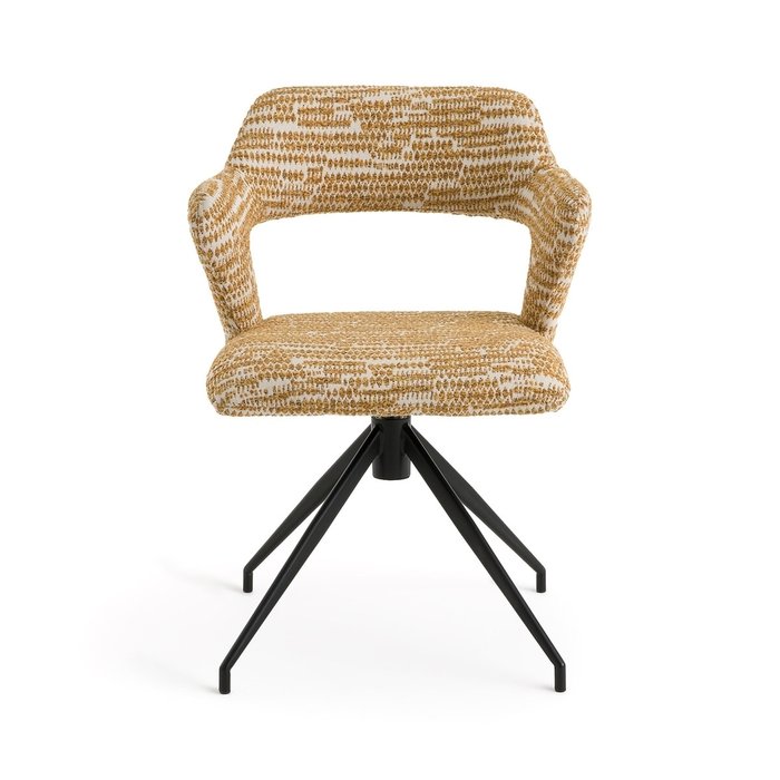 Кресло для столовой вращающееся Asyar желтого цвета - купить Интерьерные кресла по цене 25659.0