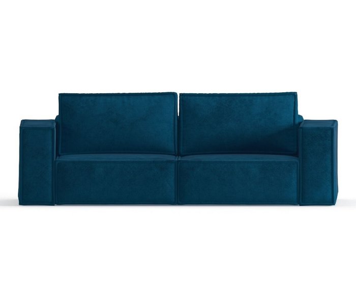 Диван-кровать из велюра Ли Рой синего цвета - купить Прямые диваны по цене 41590.0