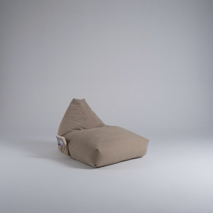 Кресло-мешок XL из натурального хлопка серо-коричневого цвета - купить Бескаркасная мебель по цене 17000.0