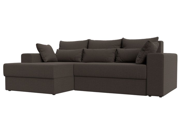 Угловой диван-кровать Майами коричневого цвета левый угол - купить Угловые диваны по цене 49999.0