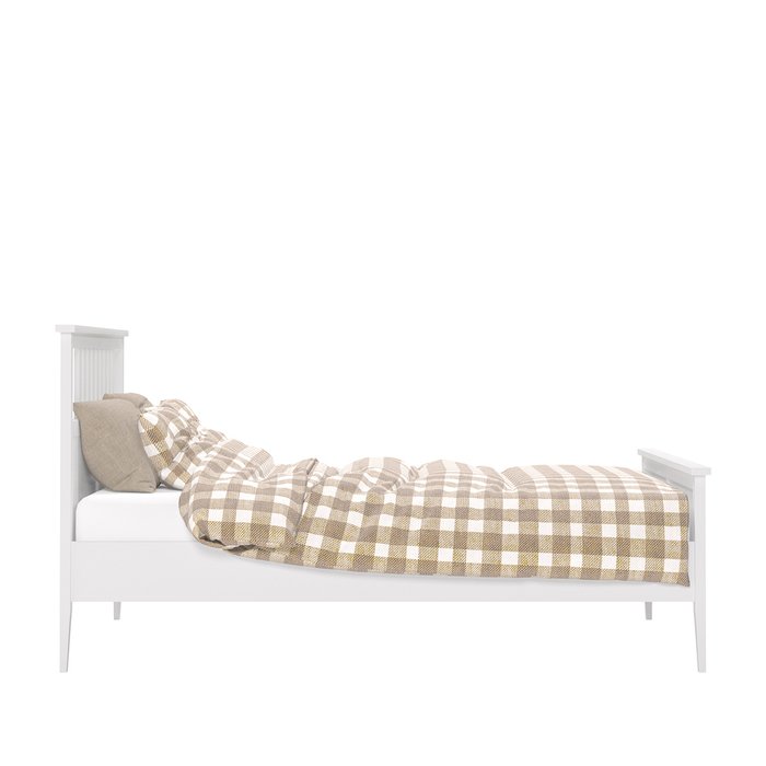 Кровать Мира 160х200 белого цвета с основанием - лучшие Кровати для спальни в INMYROOM