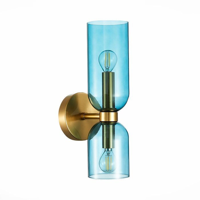 Бра Treviso золотисто-голубого цвета  - купить Бра и настенные светильники по цене 6195.0