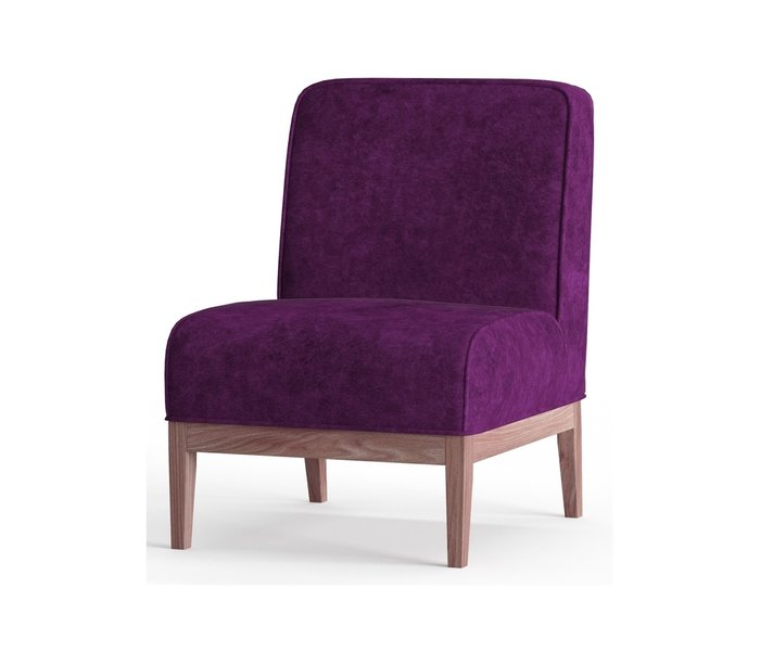Кресло из вельвета Арагорн фиолетового цвета
