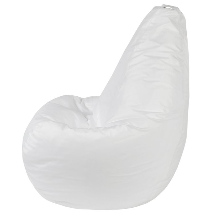 Кресло-мешок Груша L в обивке из ткани оксфорд белого цвета  - купить Бескаркасная мебель по цене 1799.0
