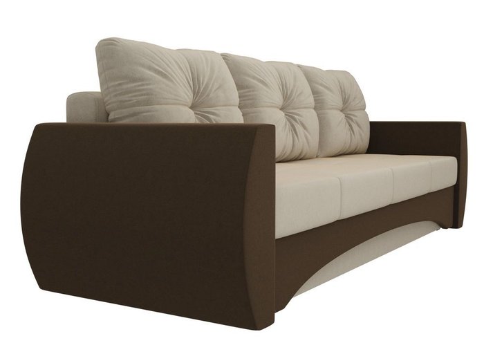 Прямой диван-кровать Сатурн бежево-коричневого цвета - лучшие Прямые диваны в INMYROOM
