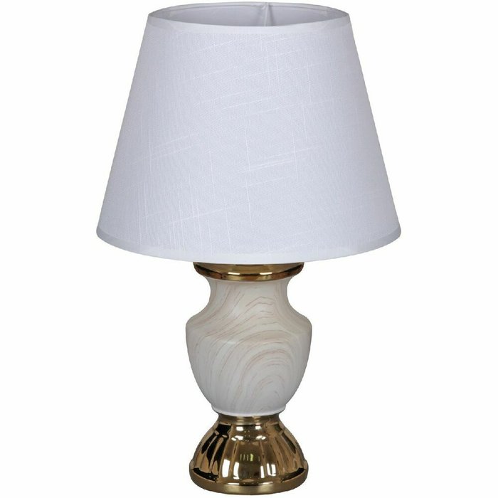 Настольная лампа 30195-0.7-01 (ткань, цвет белый) - купить Настольные лампы по цене 2180.0